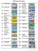 Usa License Plate Game Template