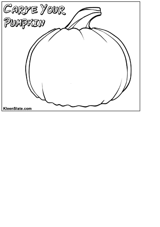Carve Your Pumpkin Coloring Sheet Printable pdf