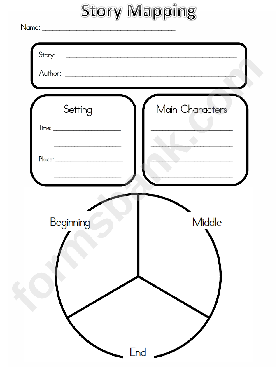 Black And White Story Map Template