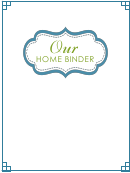 Our Home Binder Label Template