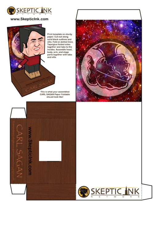 Carl Sagan Foldable Template Printable pdf