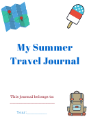 My Summer Travel Journal Cover Template