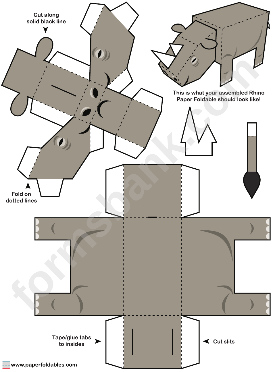 Rhino Foldable Template