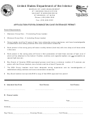 Application For Bloomington Cave Entrance Permit - United States Department Of The Interior