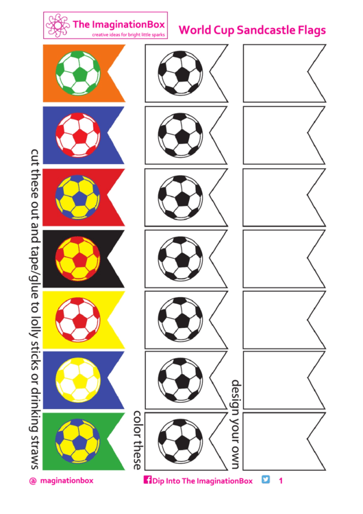 World Cup Sandcastle Flags Template printable pdf download