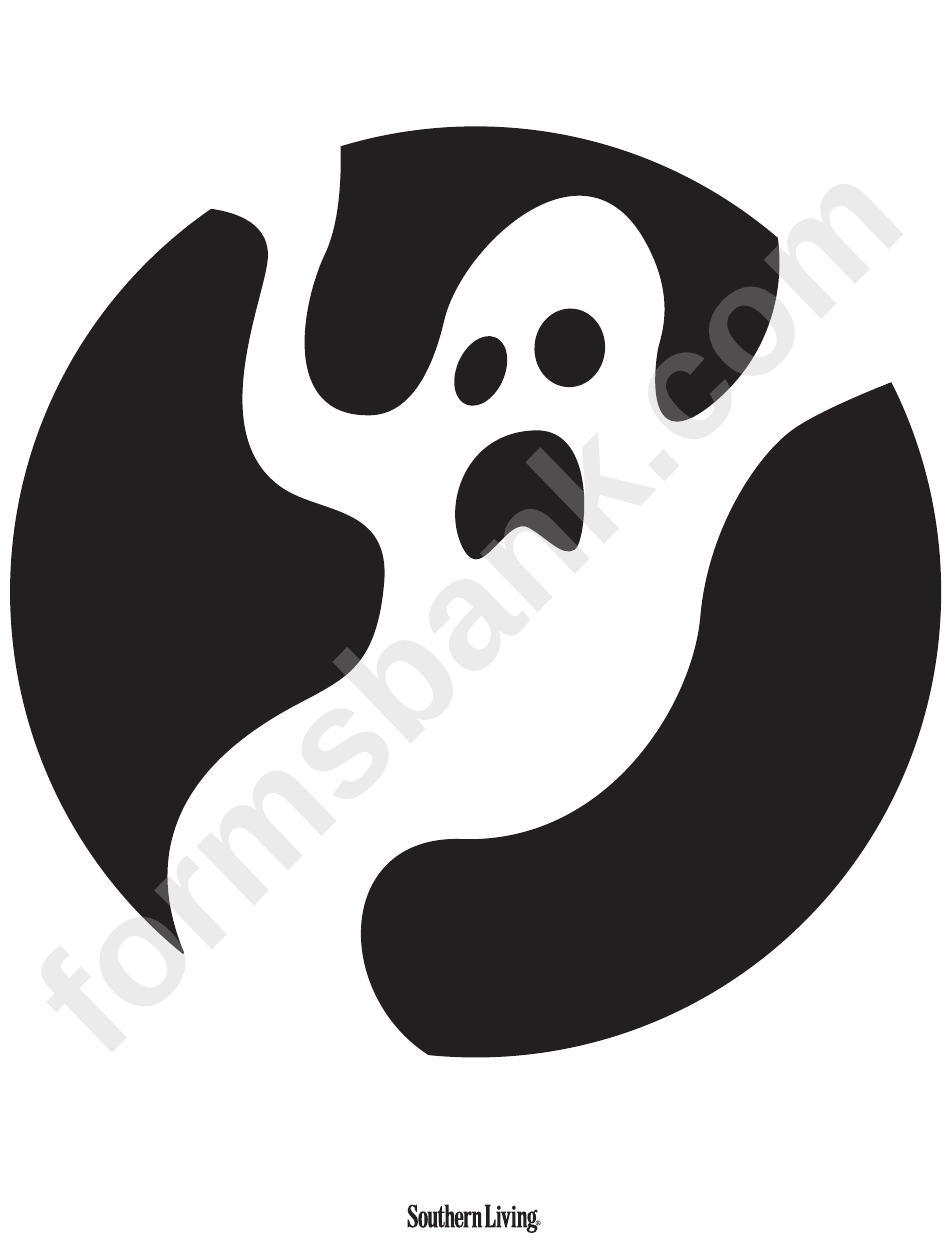 Black And White Halloween Ghost Template