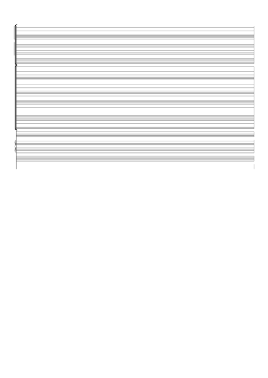Blank Staff Paper - Big Band, Blank Clef, Standard Layout Printable pdf