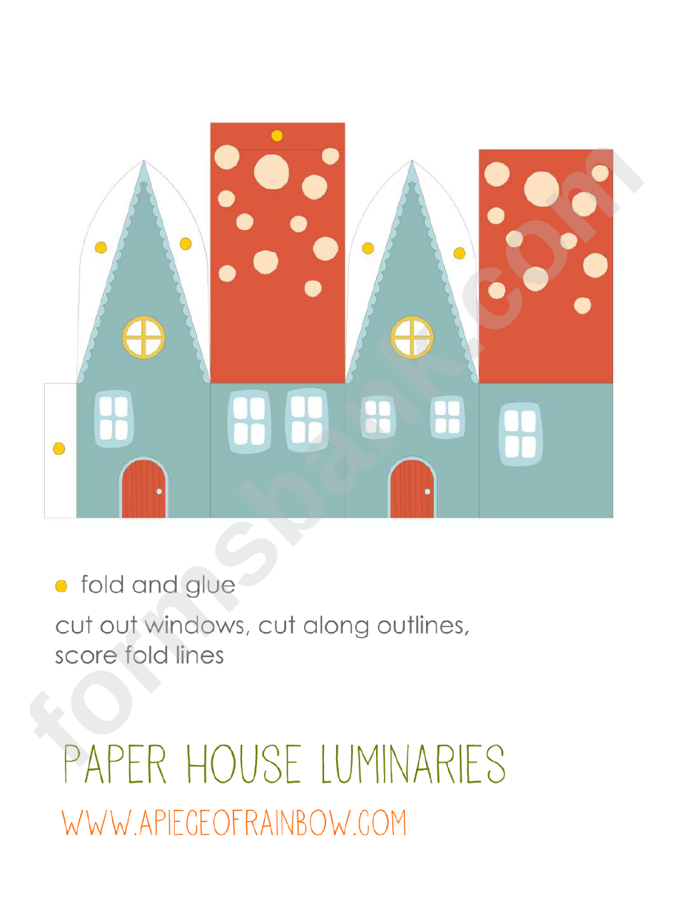 Multicolor Paper House Templates