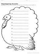 Thanksgiving Acrostic Template