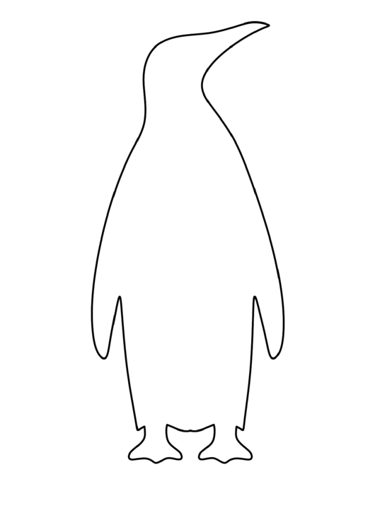 Penguin Silhouette Template Printable pdf