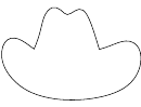 Cowboy Hat Silhouette Template