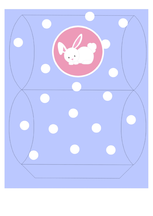 Easter Basket Template - Periwinkle With Bunny Printable pdf