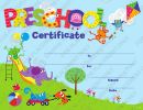 Preschool Congratulations Certificate Template