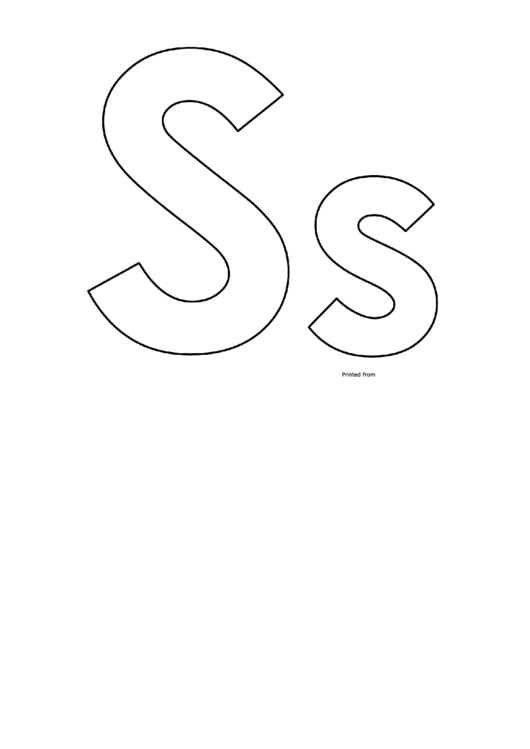 Letter S Template Printable pdf