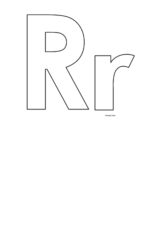 Letter R Template Printable pdf
