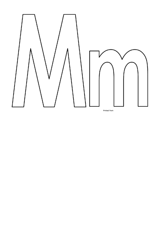 Letter M Template printable pdf download