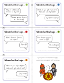 Halloween: Lunch Box Laughs Flash Card Template