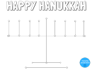 Happy Hanukkah Menorah Template
