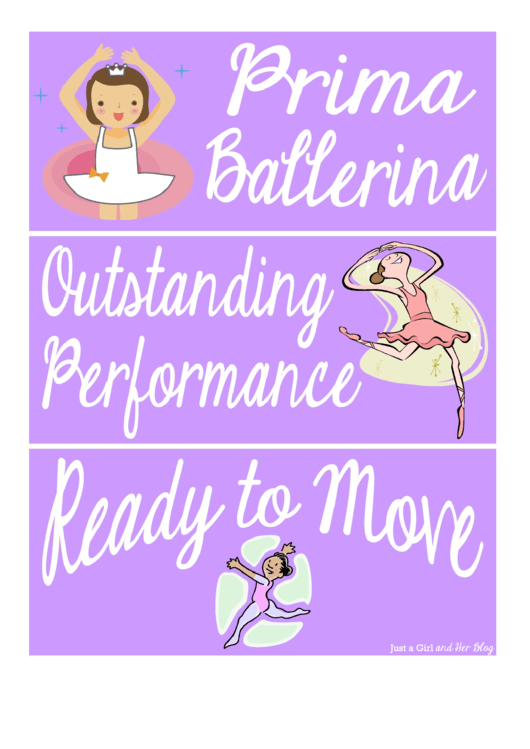 Prima Ballerina Cards Pattern Template Printable pdf