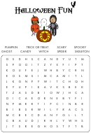 Halloween Fun Word Search Puzzle Template