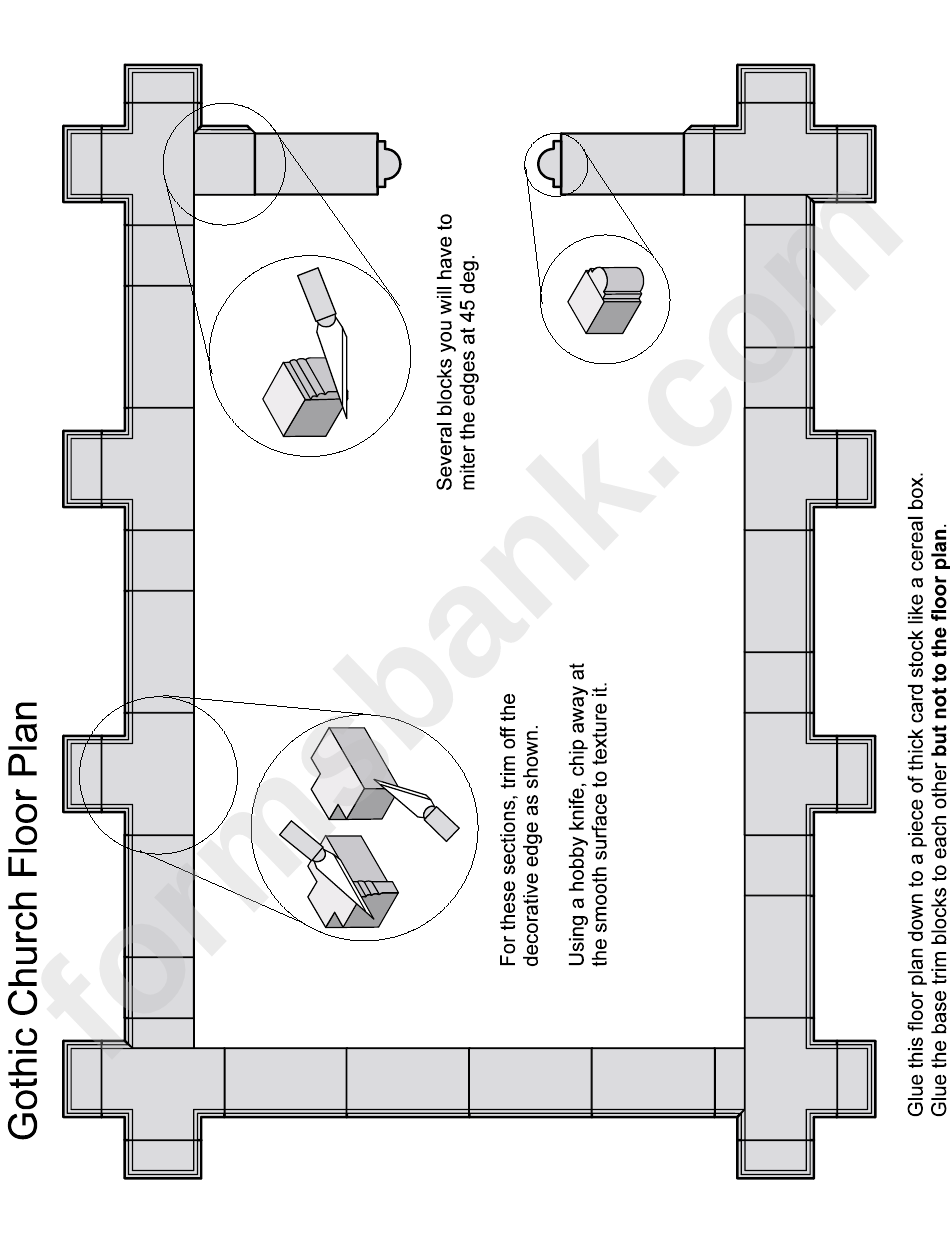 Gothic Church Pop Up House Template