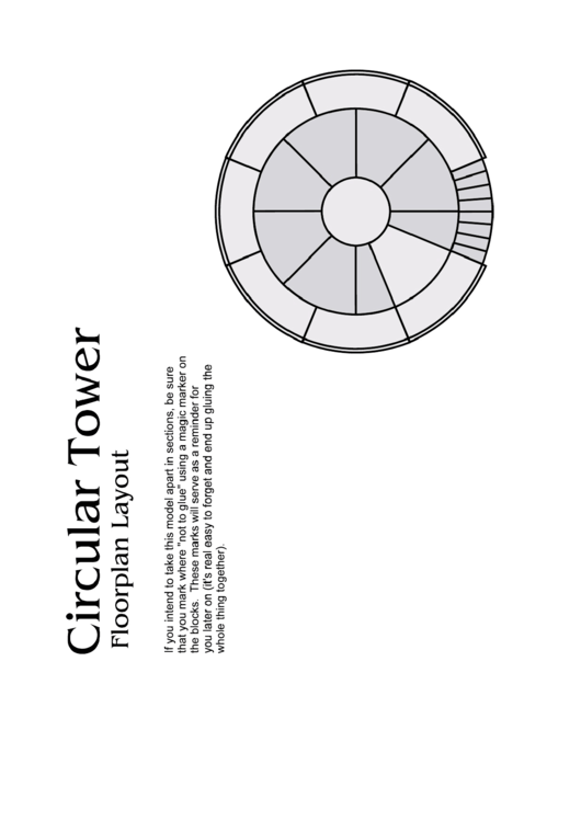 Circular Tower Paper Models Printable pdf
