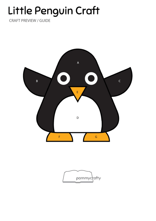 Little Penguin Craft Template Printable pdf