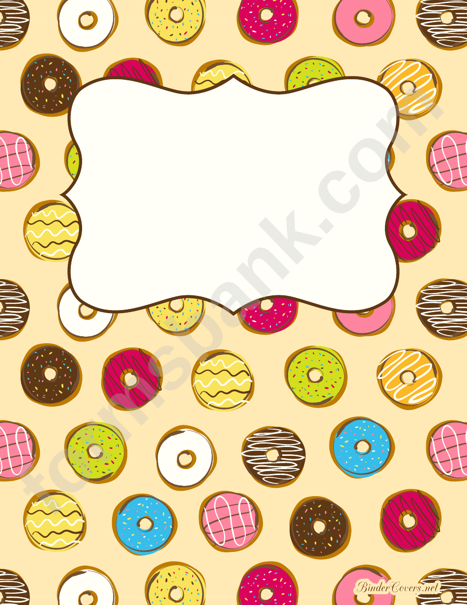 Donuts Binder Cover Template