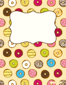 Donuts Binder Cover Template