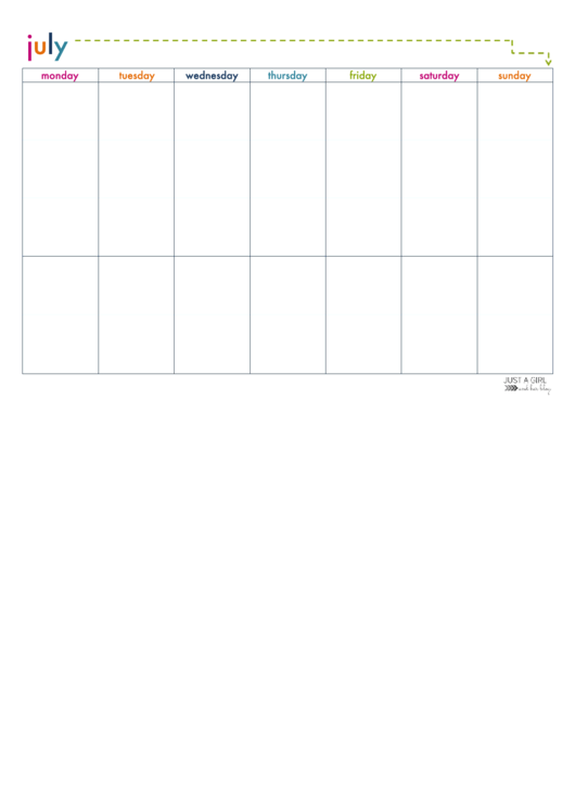 Blank Monthly Calendar Template - Arrows printable pdf download