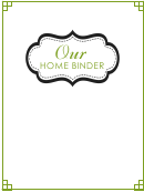 Our Home Binder Cover Template
