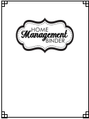 Home Management Binder Cover Template