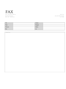 Blank Business Fax Cover Sheet