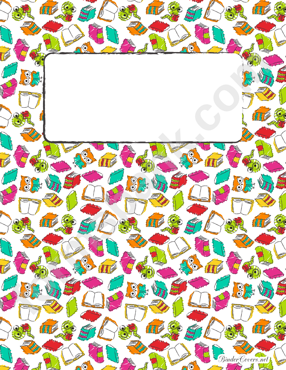 Reading Worms Binder Cover Template