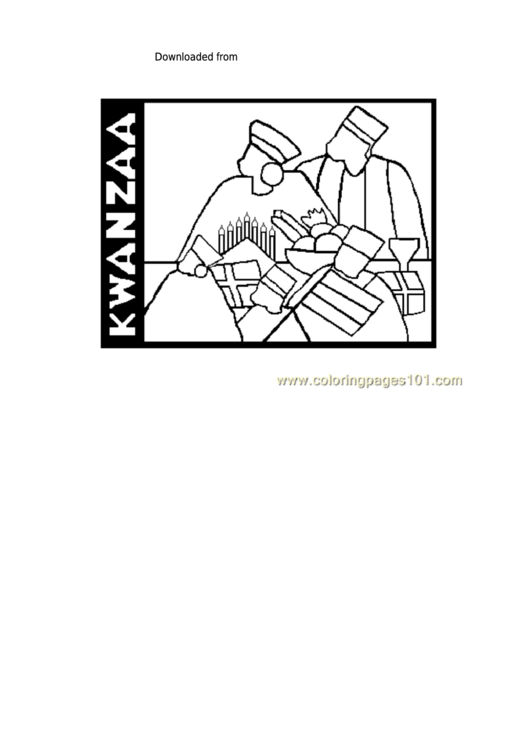 Kwanzaa Coloring Sheet Printable pdf