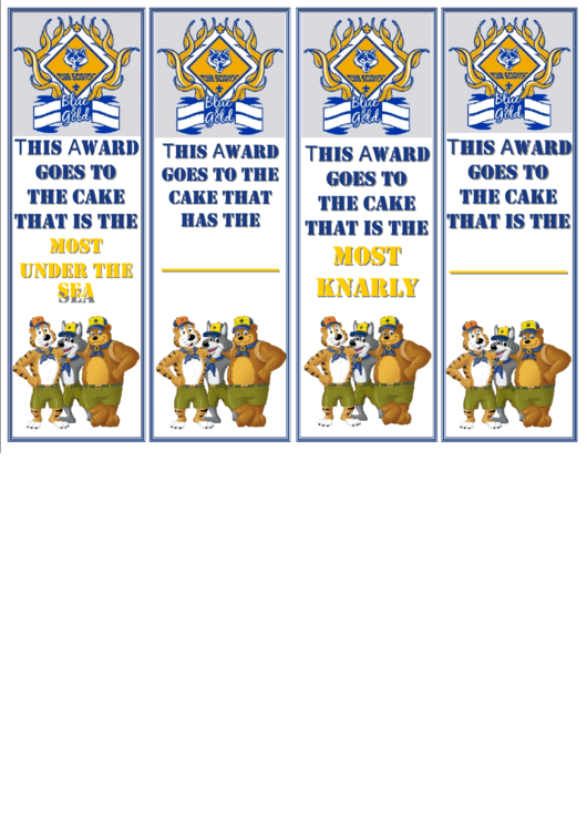 Cub Scouts Award Certificates Template printable pdf download