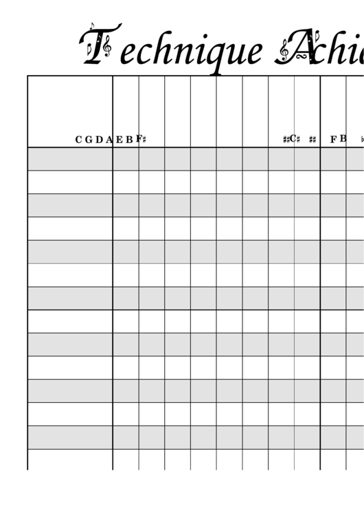 Piano Music Practice Log - 4 Pages