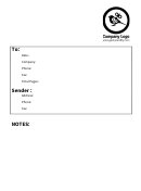 To/sender Fax Cover Sheet