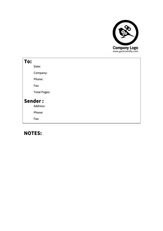 To/sender Fax Cover Sheet Printable pdf