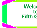 A3 Welcome To 5th Grade Classroom Poster Template