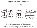Black And White Animals Pattern Block Templates Printable pdf