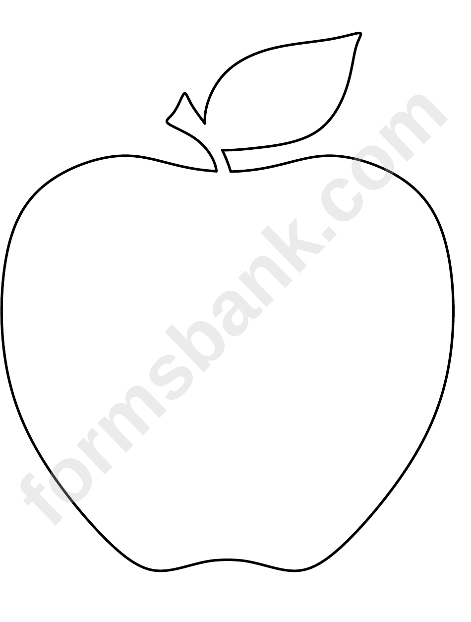 A4 Apple Coloring Sheet