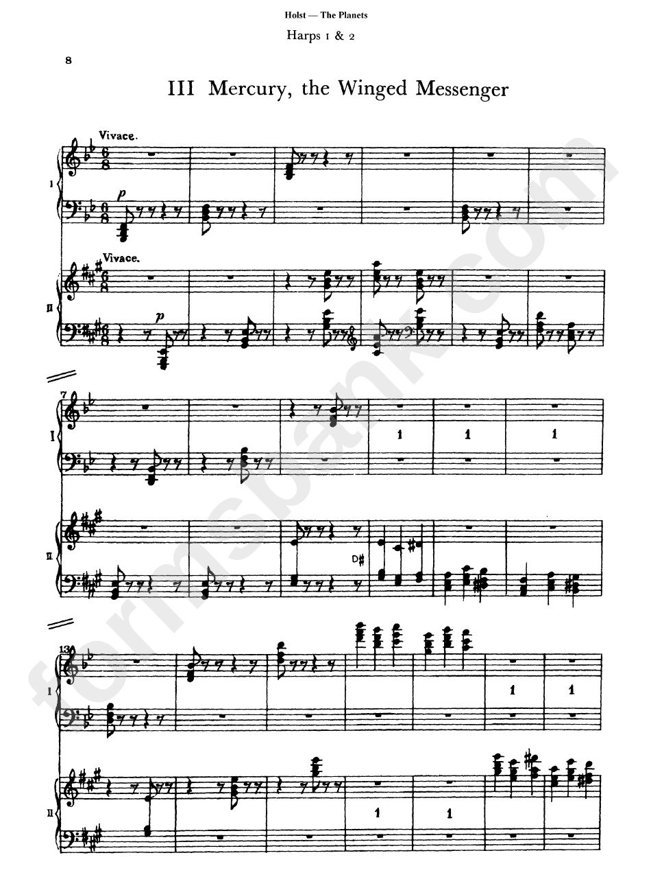 The Planets By Gustav Holst Sheet Music