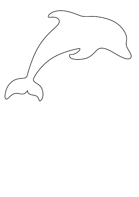 A4 Dolphin Template printable pdf download