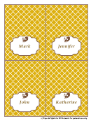 Name Place Cards Template