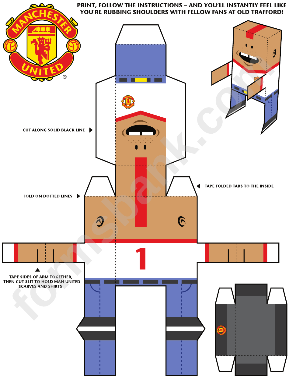 Manchester United Foldable Templates