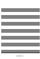 Blank 8 Lines Guitar Tab Sheet