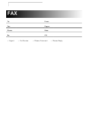 Blank Fax Cover Sheet - Black Line