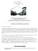 Historic Faire - Vendor Application