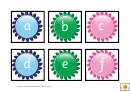Flower Style Alphabet Card Template